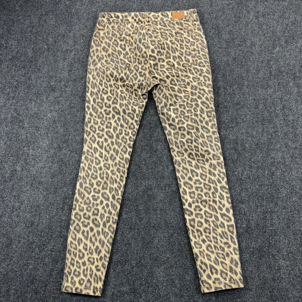 Judy Blue Leopard Print Skinny Fit Stretch Denim Jeans Size 7/28 Tan Brown - Picture 3 of 11